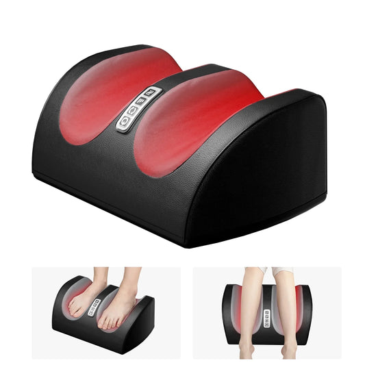 Shiatsu Foot Massager Machine with Heat, Foot and Calf Massager with Massage Roller, Deep Tissue Massager, Gifts for Women & Men