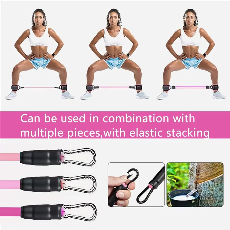 Resistance Band Set Ankle Straps Workout Exercise Equipment Fitness Yoga Elastic Fitness Bands for Gym Man and Woman Sport